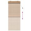 vidaXL Roller Blind with Curtains Manual Nature 90 x 220 cm Bamboo