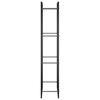 vidaXL Firewood Rack Matt Black 50x28x132 cm Steel