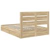vidaXL Storage Bed with Drawer Sonoma Oak 140 x 200 cm Engineered Wood