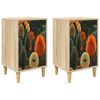 vidaXL Bedside Cabinet BONN 2 pcs Sonoma Oak 36 x 33 x 60 cm