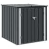 vidaXL Garden Storage Box Black 101.5 x 107 x 100 cm Steel