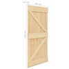 vidaXL Sliding Door with Hardware Set 90x210 cm Solid Pine Wood