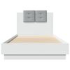 vidaXL Bed Frame with LED without Mattress White 100x200 cm