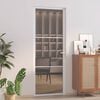 vidaXL Glass Door 76 x 201.5 cm Aluminium White and Dark Transparent