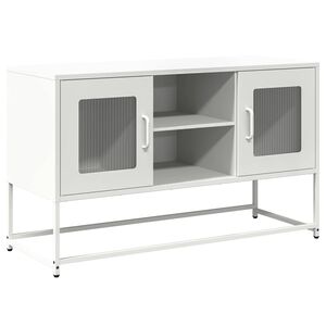 vidaXL TV Cabinet White 100,5x39x60,5 cm Steel