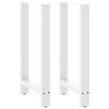 vidaXL Bar Table Legs White 2 pcs 50x(90-91) cm Steel