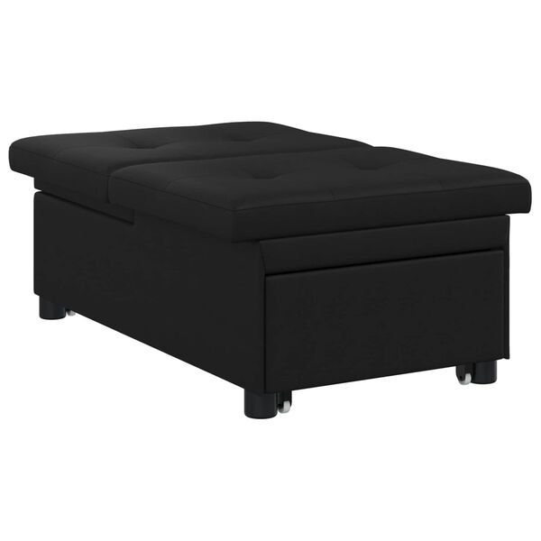 vidaXL Sofa Bed Black 194 x 67 x 82 cm Microfiber