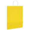 vidaXL Paper Bags 50 pcs with Handles Yellow 32x12x42 cm