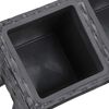 vidaXL Garden Raised Bed with Legs and 3 Pots 72x25x50 cm Poly Rattan Black