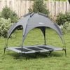 vidaXL Dog Bed with Canopy Anthracite Oxford Fabric and Steel