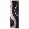 vidaXL Kitchen Rug Black 150 x 45 cm Velvet