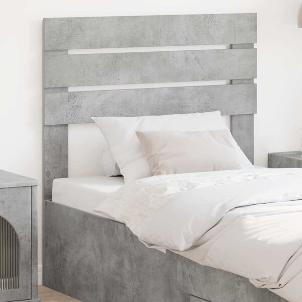 vidaXL Headboard with Headboard Concrete Grey 75 cm Engineered wood