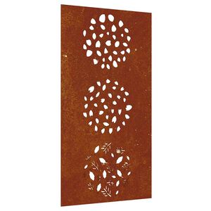 vidaXL Garden Wall Decoration 105x55 cm Corten Steel Leaf Design