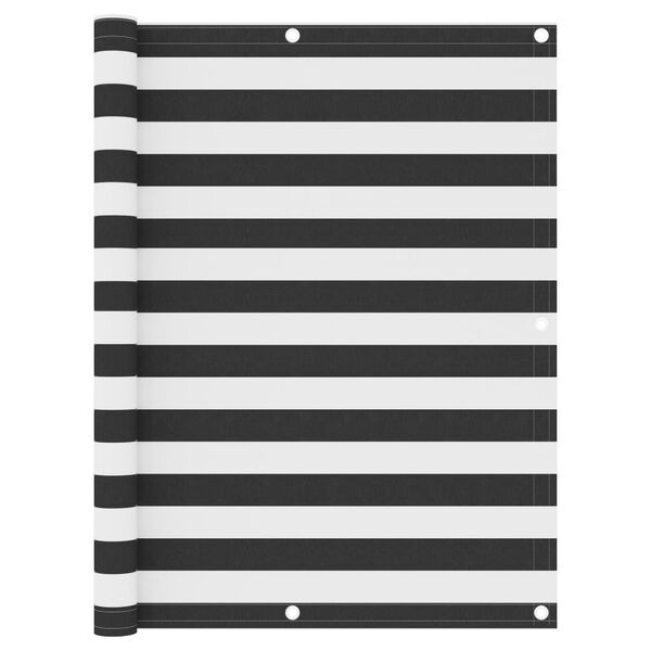 vidaXL Balcony Screen Anthracite and White 120x400 cm Oxford Fabric