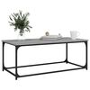 vidaXL Coffee Table Grey Sonoma 102x50x40 cm Engineered Wood and Iron