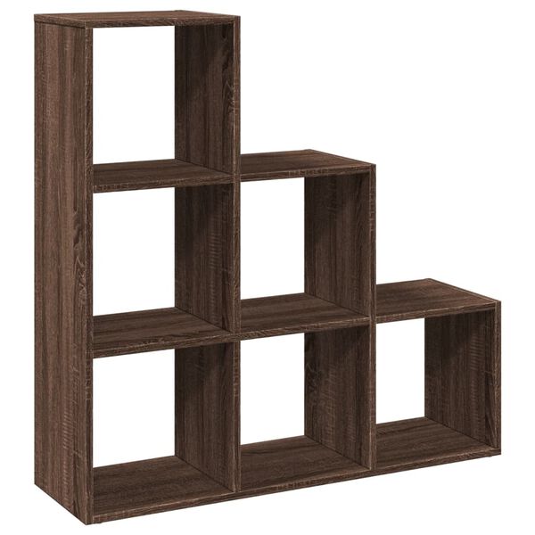 vidaXL Room Divider Bookcase&nbsp;3-Tier&nbsp;Brown Oak 99x29x99 cm Engineered Wood