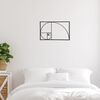 Homemania Wall Decoration Golden Ratio 53x35 cm Steel Black
