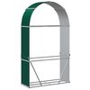 vidaXL Log Holder Green 120x45x210 cm Galvanised Steel