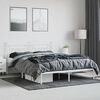 vidaXL Metal Bed Frame without Mattress with Headboard White 160x200cm