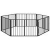 vidaXL Dog Gate 6 pcs Black 100 x 60 cm Galvanised Steel