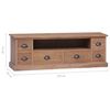 vidaXL TV Cabinet 120x30x40 cm Solid Teak Wood