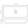 vidaXL Luxury Basin Rectangular Matt Light Grey 71x38 cm Ceramic