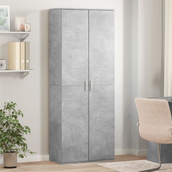 vidaXL Highboard Concrete Grey 70x35x180 cm Engineered Wood