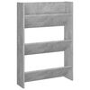 vidaXL Wall Shoe Cabinets 2 pcs Concrete Grey 60x18x90 cm Engineered Wood