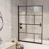 vidaXL Shower Enclosure ESG 100x140 cm Black