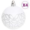 vidaXL 70 Piece Christmas Bauble Set Silver and White