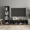 vidaXL TV Cabinets 2 pcs Grey 142.5x35x36.5 cm Engineered Wood