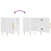 vidaXL Bedside Cabinet White 40x40x50 cm Engineered Wood