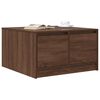 vidaXL Coffee Table with Drawers Brown Oak 70.5x70x40 cm