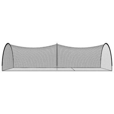 vidaXL Baseball Batting Cage Net Black 900x400x250 cm Polyester