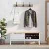 vidaXL Hallway Bench with Shelf White 115 x 40 x 45 cm Solid Pine Wood