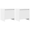 vidaXL Bedside Cabinets 2 pcs White 45x34x44.5 cm Engineered Wood