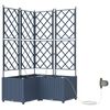 vidaXL Garden Planter 3 pcs Grey 80 x 80 x 142 cm PP