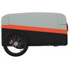 vidaXL Bike Trailer Black and Orange 45 kg Iron