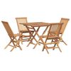 vidaXL 5 Piece Garden Dining Set Solid Teak Wood