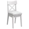 vidaXL Seat Cushions 4 pcs White 40 x 40 x 12 cm Fabric