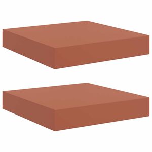 vidaXL Wall Shelf 2 pcs Red 23 x 23.5 x 3.8 cm Engineered Wood