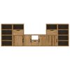 vidaXL 5 Piece TV Units with Storage ODDA Solid Wood Pine