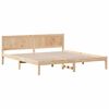 vidaXL Bed Frame Brown 200 x 200 cm Solid Pine wood