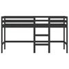 vidaXL Kids' Loft Bed without Mattress with Ladder Black 80x200 cm