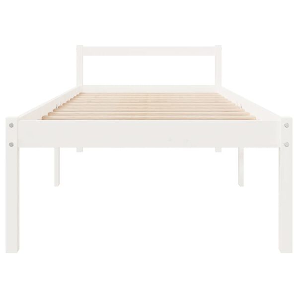 vidaXL Senior Bed without Mattress White 75x190cm Small Single