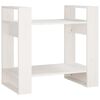 vidaXL Book Cabinet/Room Divider White 60x35x57 cm Solid Wood Pine