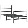 vidaXL Metal Bed Frame without Mattress with Footboard&nbsp;Black 90x200cm