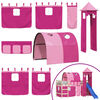 vidaXL Curtains for Loft Bed with Tunnel and Tower Pink
