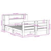 vidaXL Bed Frame without Mattress 120x190 cm Small Double Solid Wood Pine