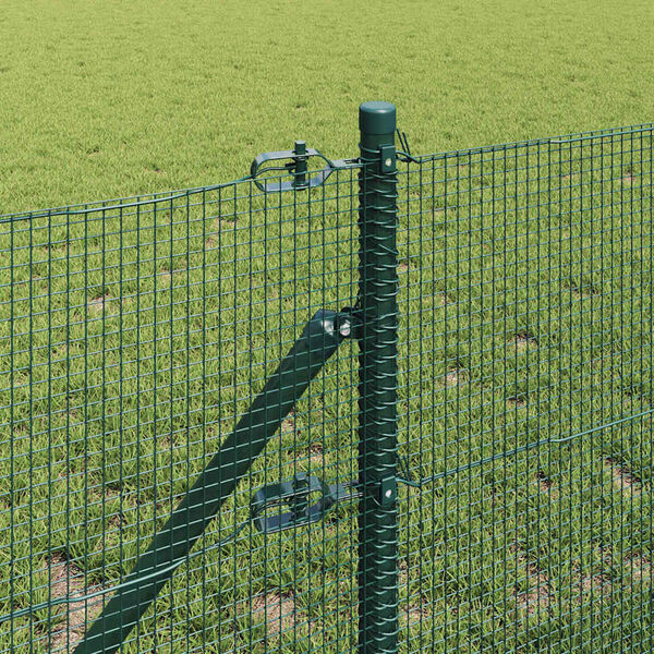 vidaXL Fence Post Green 50 x 0.5 m (12 x 12 mm mesh) Steel and PVC